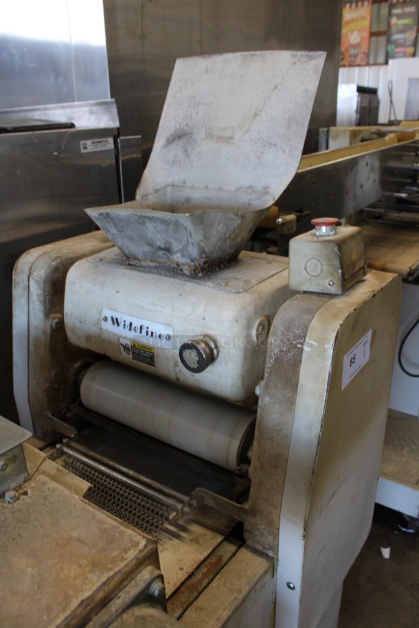 Oshikiri Widefine Metal Commercial Floor Style Dough Sheeter on Commercial Casters. 208-250 Volts, 3 Phase. 71x30x61.5 - Image 3 of 7