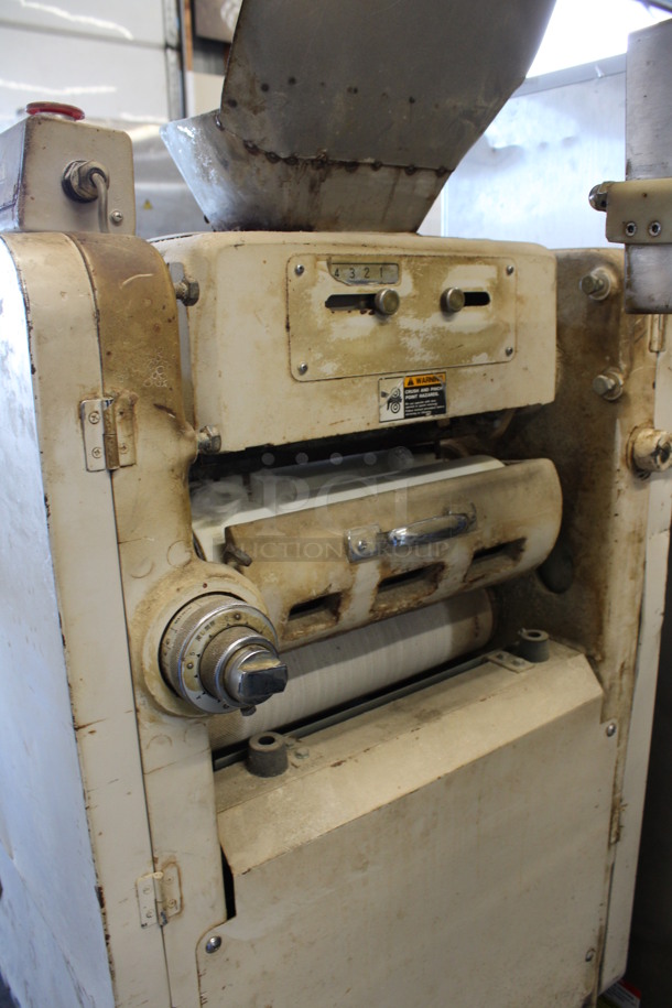 Oshikiri Widefine Metal Commercial Floor Style Dough Sheeter on Commercial Casters. 208-250 Volts, 3 Phase. 71x30x61.5 - Image 5 of 7
