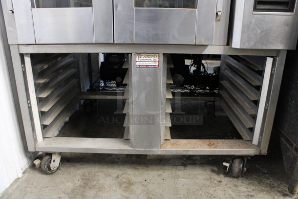 Hobart/Baxter Stainless Steel Commercial Natural Gas Powered Mini Rotating Rack Oven w/ Lower Double Pan Rack on Commercial Casters. 48x35x75 - Image 4 of 8