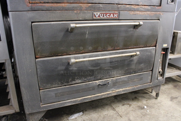 2 Vulcan Metal Commercial Natural Gas Powered Pizza Ovens. Top Model 7016A1 Single Deck and Bottom Model 7019A1 Double Deck. 60.5x40x67. 2 Times Your Bid! - Image 4 of 8