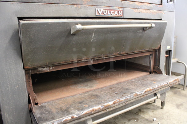 2 Vulcan Metal Commercial Natural Gas Powered Pizza Ovens. Top Model 7016A1 Single Deck and Bottom Model 7019A1 Double Deck. 60.5x40x67. 2 Times Your Bid! - Image 5 of 8