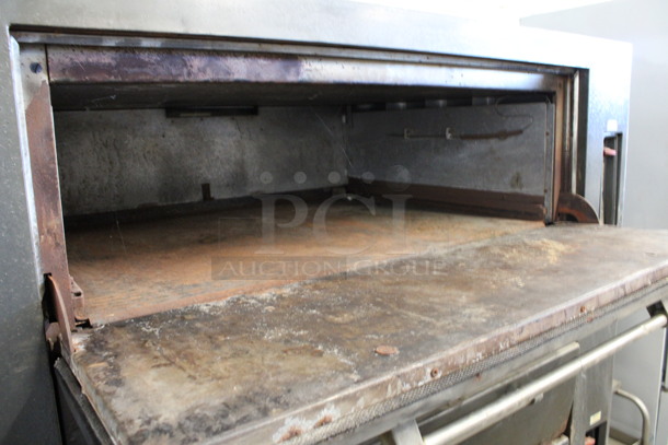 2 Vulcan Metal Commercial Natural Gas Powered Pizza Ovens. Top Model 7016A1 Single Deck and Bottom Model 7019A1 Double Deck. 60.5x40x67. 2 Times Your Bid! - Image 6 of 8