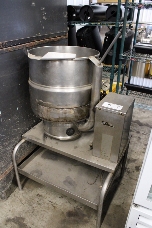 Groen Model TDB/7-40 Stainless Steel Commercial Electric Powered 40 Gallon Tilting Steam Kettle on Stand. 208 Volts, 3 Phase. 29x24x45 - Image 2 of 7