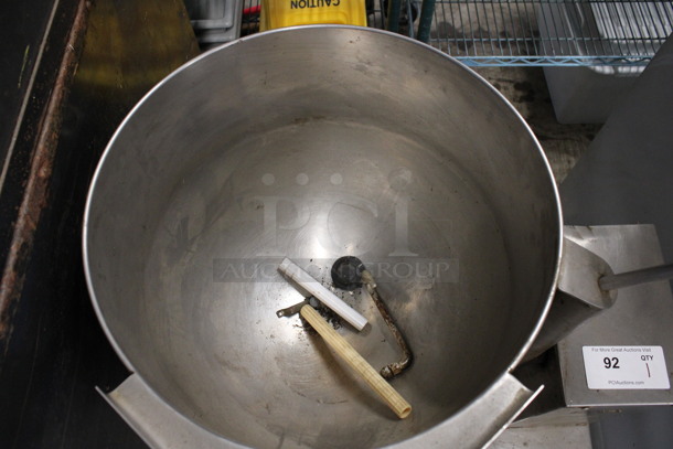 Groen Model TDB/7-40 Stainless Steel Commercial Electric Powered 40 Gallon Tilting Steam Kettle on Stand. 208 Volts, 3 Phase. 29x24x45 - Image 4 of 7