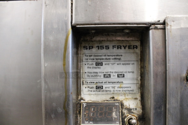 Polin Model SP155G-M2424 SP 155 Stainless Steel Commercial Floor Style Natural Gas Powered Donut Fryer. 70,000 BTU. 32x41x68 - Image 9 of 10