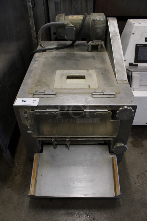 Moline Stainless Steel Commercial Countertop Dough Sheeter. 208 Volts, 1 Phase. 21x38x27
