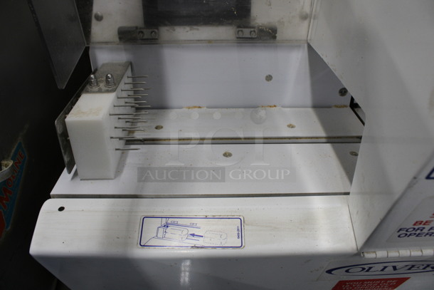 Oliver Model 2005 Metal Commercial Countertop Double Bread Loaf Slicer. 115 Volts, 1 Phase. 36x24x30. Tested and Working! - Image 3 of 6