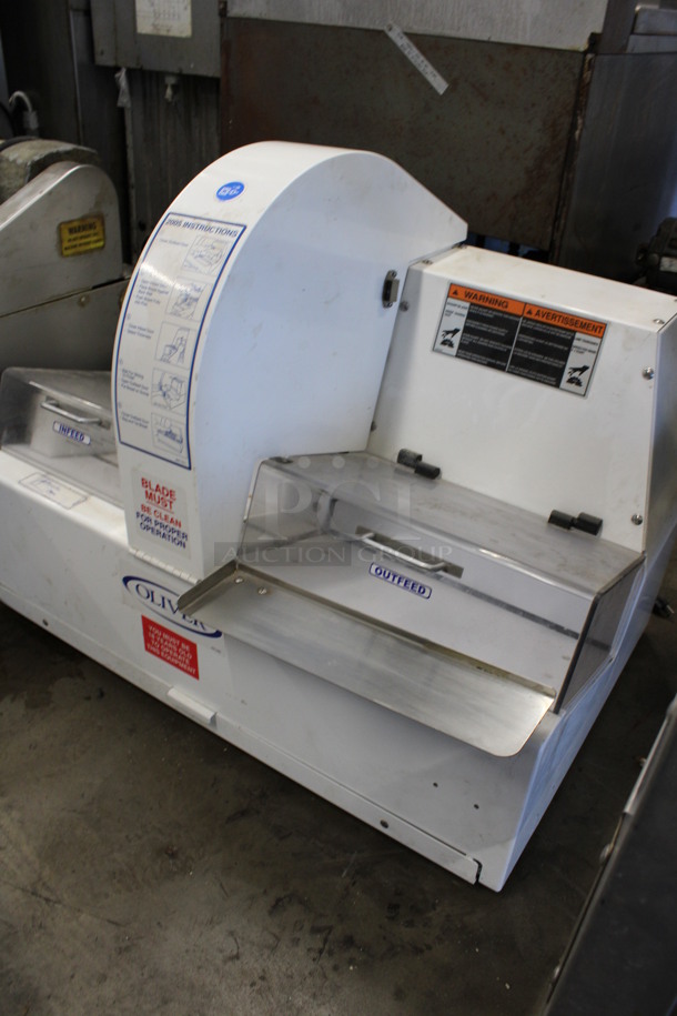 Oliver Model 2005 Metal Commercial Countertop Double Bread Loaf Slicer. 115 Volts, 1 Phase. 36x24x30. Tested and Working! - Image 5 of 6