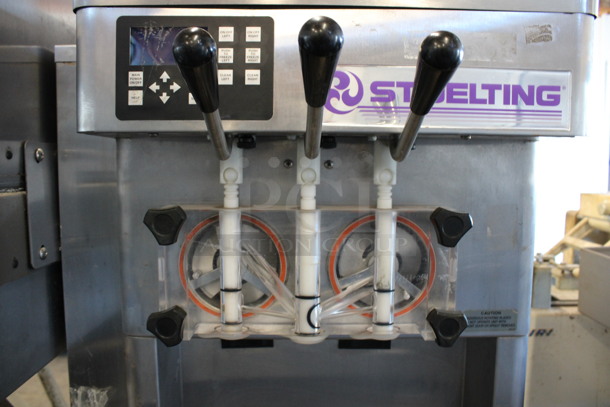 2011 Stoelting Model F231-38I2 Stainless Steel Commercial Floor Style Air Cooled 2 Flavor w/ Twist Soft Serve Ice Cream Machine on Commercial Casters. 208-240 Volts, 1 Phase. 23x33x58 - Image 5 of 8