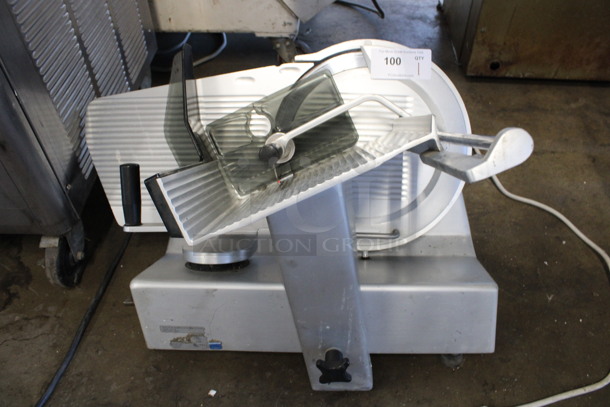 Bizerba Stainless Steel Commercial Countertop Meat Slicer. 120 Volts, 1 Phase. 29x22x23. Tested and Working!
