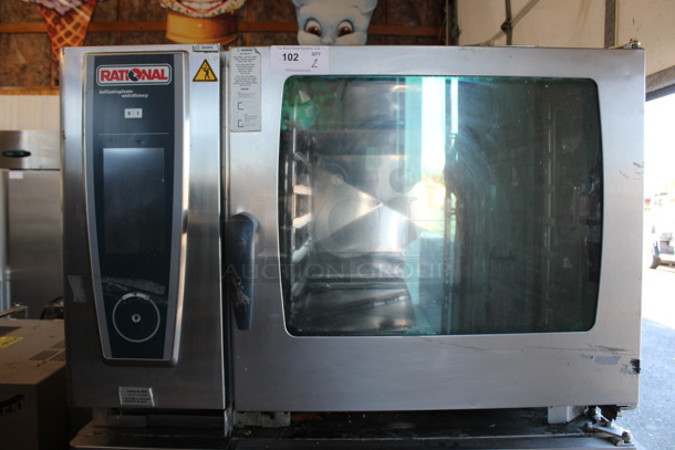 2 Rational 5Senses Stainless Steel Commercial Combitherm Self Cooking Center Convection Ovens on Commercial Casters. Top Model: SCC WE 62. Bottom Model: SCC WE 102. 480 Volts, 3 Phase. 42x40x73. 2 Times Your Bid! - Image 3 of 9