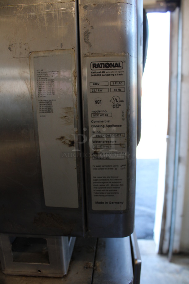 2 Rational 5Senses Stainless Steel Commercial Combitherm Self Cooking Center Convection Ovens on Commercial Casters. Top Model: SCC WE 62. Bottom Model: SCC WE 102. 480 Volts, 3 Phase. 42x40x73. 2 Times Your Bid! - Image 7 of 9