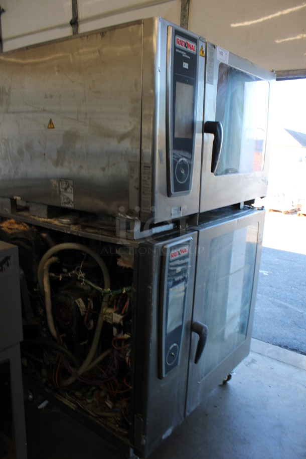 2 Rational 5Senses Stainless Steel Commercial Combitherm Self Cooking Center Convection Ovens on Commercial Casters. Top Model: SCC WE 62. Bottom Model: SCC WE 102. 480 Volts, 3 Phase. 42x40x73. 2 Times Your Bid! - Image 9 of 9