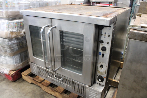 Baker's Pride Stainless Steel Commercial Natural Gas Powered Full Size Convection Oven w/ View Through Doors and Metal Oven Racks. 38x38x32 - Image 2 of 7