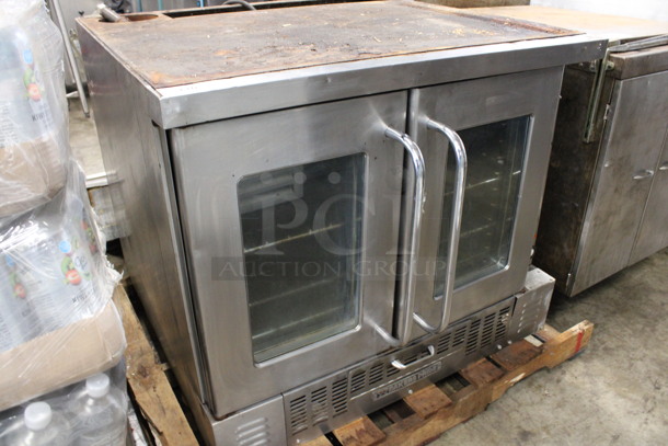 Baker's Pride Stainless Steel Commercial Natural Gas Powered Full Size Convection Oven w/ View Through Doors and Metal Oven Racks. 38x38x32 - Image 6 of 7