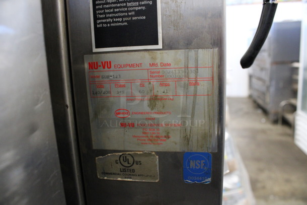 Nu Vu Model SUB-123 Stainless Steel Commercial Oven Proofer on Commercial Casters. 120/208 Volts, 3 Phase. 36x25x77 - Image 6 of 6