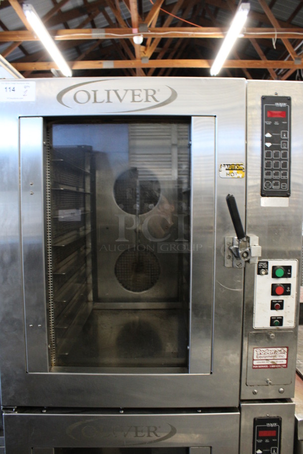 2 Oliver Model 690 Stainless Steel Commercial Electric Powered Convection Oven on Commercial Casters. 480 Volts, 3 Phase. 33452x78. 2 Times Your Bid! - Image 2 of 10