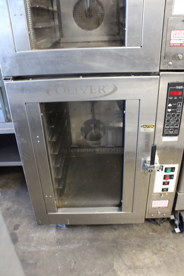 2 Oliver Model 690 Stainless Steel Commercial Electric Powered Convection Oven on Commercial Casters. 480 Volts, 3 Phase. 33452x78. 2 Times Your Bid! - Image 3 of 10