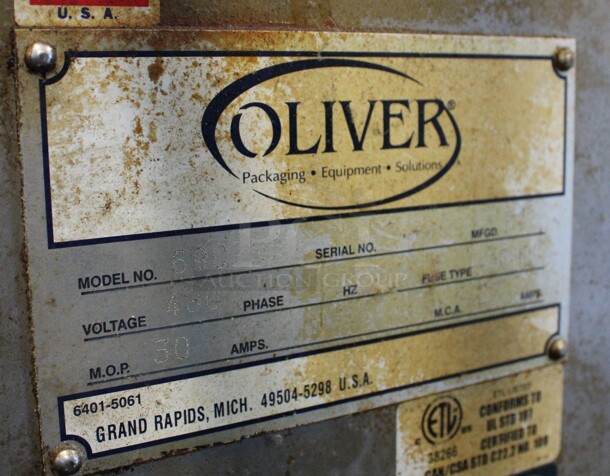 2 Oliver Model 690 Stainless Steel Commercial Electric Powered Convection Oven on Commercial Casters. 480 Volts, 3 Phase. 33452x78. 2 Times Your Bid! - Image 8 of 10