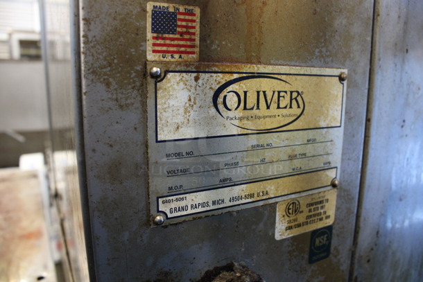2 Oliver Model 690 Stainless Steel Commercial Electric Powered Convection Oven on Commercial Casters. 480 Volts, 3 Phase. 33452x78. 2 Times Your Bid! - Image 9 of 10