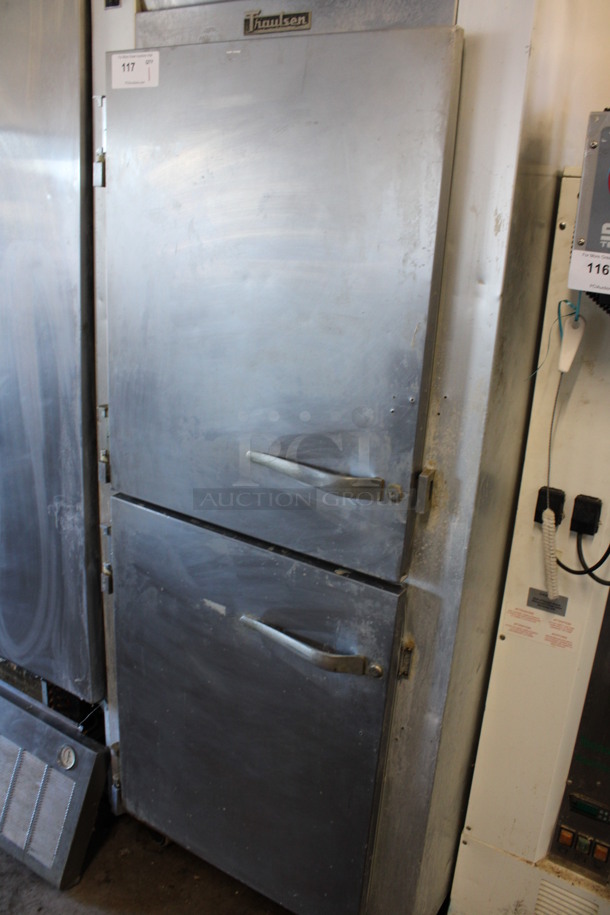 Traulsen Model G10001 Stainless Steel Commercial 2 Half Size Door Reach In Cooler on Commercial Casters. 115 Volts, 1 Phase. 30x34x83. Tested and Powers On But Does Not Get Cold - Image 3 of 6