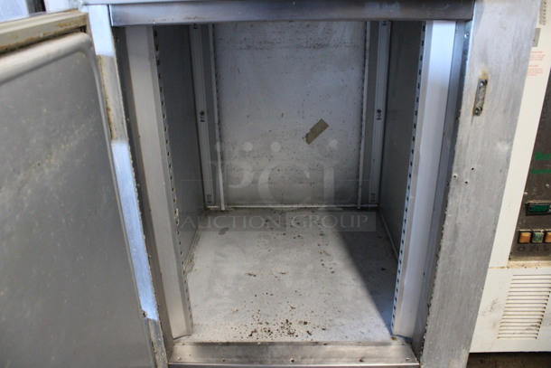 Traulsen Model G10001 Stainless Steel Commercial 2 Half Size Door Reach In Cooler on Commercial Casters. 115 Volts, 1 Phase. 30x34x83. Tested and Powers On But Does Not Get Cold - Image 4 of 6