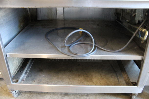 Hardt Model Inferno Stainless Steel Commercial Natural Gas Powered 7 Spit Rotisserie Oven on Commercial Casters. 150,000 BTU. 58x41x77 - Image 6 of 7