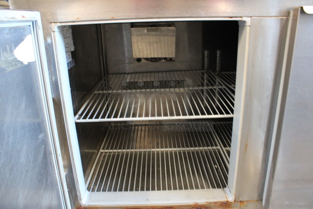 Kairak Model KBP-91S Stainless Steel Commercial Prep Table w/ Over Shelf on Commercial Casters. 115 Volts, 1 Phase. 91x34x58. Tested and Working! - Image 6 of 8