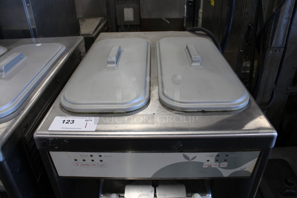 Taylor Model 794-33 Stainless Steel Commercial Floor Style Water Cooled 2 Flavor w/ Twist Soft Serve Ice Cream Machine on Commercial Casters. 208-230 Volts, 3 Phase. 20x34x59 - Image 3 of 7