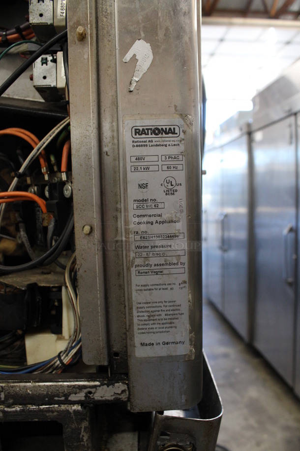 2 Rational 5Senses Stainless Steel Commercial Combitherm Self Cooking Center Convection Ovens on Commercial Casters. Top Model: SCC WE 62. Bottom Model: SCC WE 102. 480 Volts, 3 Phase. 42x40x73. 2 Times Your Bid! - Image 3 of 7