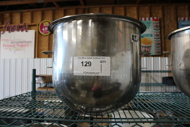 Hobart Stainless Steel Commercial 20 Quart Mixing Bowl. 16x14.5x11