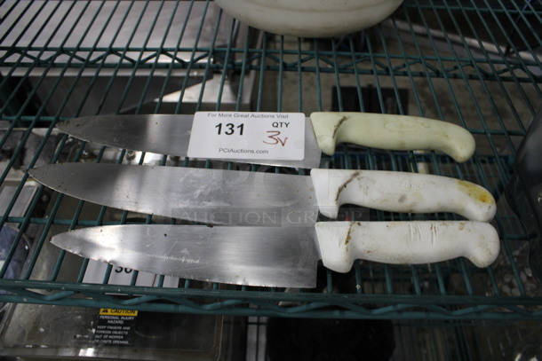 3 Stainless Steel Chef Knives. Includes 15.5". 3 Times Your Bid! - Image 1 of 2