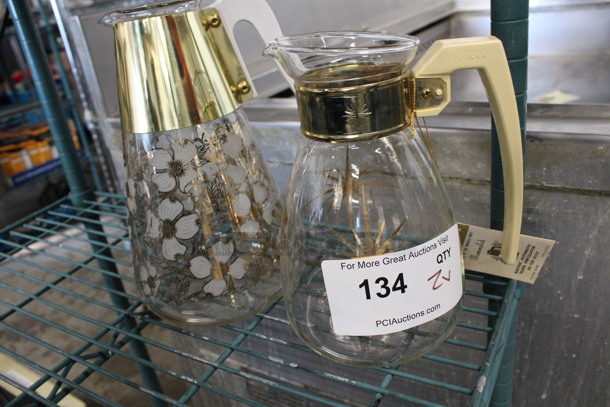 2 Various Glass Pitchers. 6x5x8.5, 6x7x9.5. 2 Times Your Bid! - Image 2 of 2