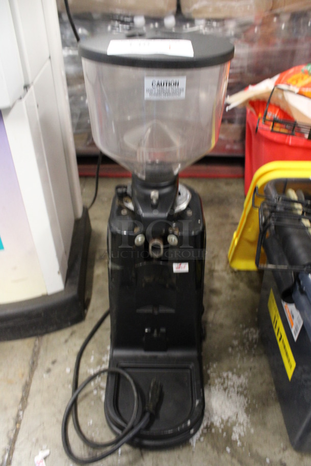 Metal Commercial Countertop Espresso Bean Grinder w/ Hopper. 9x16x24. Tested and Powers On But Parts Do Not Move - Image 2 of 5