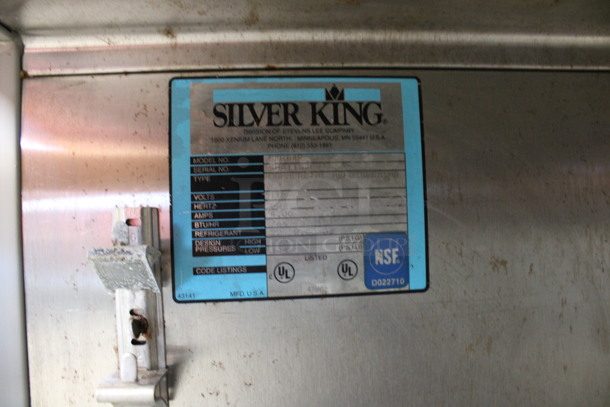 Silver King Model SKRB48 Stainless Steel Commercial 2 Door Undercounter Cooler. 115 Volts, 1 Phase. 47x28x34. Tested and Powers On But Does Not Get Cold - Image 5 of 5
