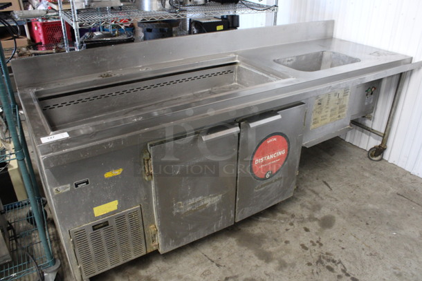 Ayr-king Model BBS-EC1 Stainless Steel Commercial Breader / Blender / Sifter Station. 115 Volts, 1 Phase. 100x35x42. Tested and Powers On But Does Not Get Cold