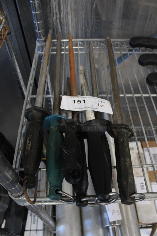 7 Various Metal Knife Sharpening Rods. Includes 19". 7 Times Your Bid! - Image 1 of 3