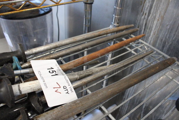 7 Various Metal Knife Sharpening Rods. Includes 19". 7 Times Your Bid! - Image 2 of 3