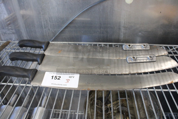 3 Stainless Steel Rocking Knives. 23". 3 Times Your Bid! - Image 1 of 3