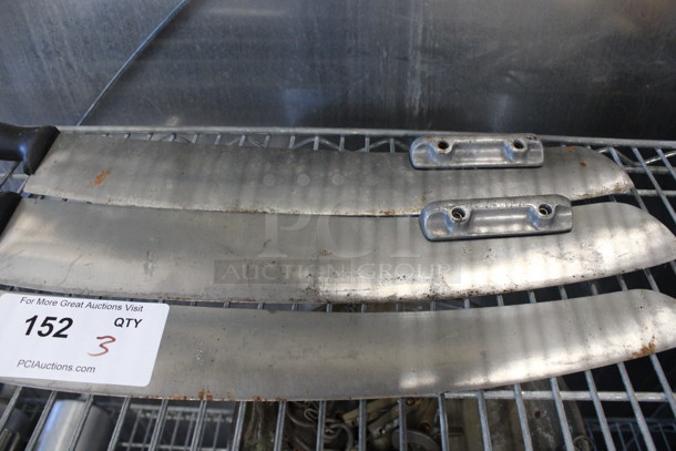 3 Stainless Steel Rocking Knives. 23". 3 Times Your Bid! - Image 2 of 3