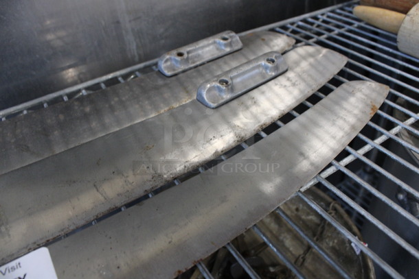 3 Stainless Steel Rocking Knives. 23". 3 Times Your Bid! - Image 3 of 3
