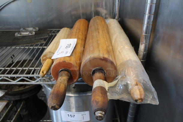 4 Various Wooden Rolling Pins. Includes 29x3.5x3.5. 4 Times Your Bid! - Image 2 of 3