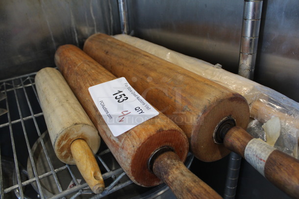 4 Various Wooden Rolling Pins. Includes 29x3.5x3.5. 4 Times Your Bid! - Image 3 of 3