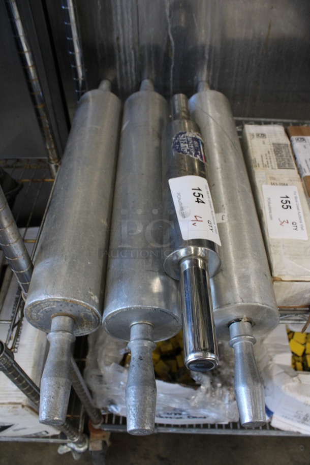 4 Various Metal Rolling Pins. Includes 26x3.5x3.5. 4 Times Your Bid! - Image 1 of 3