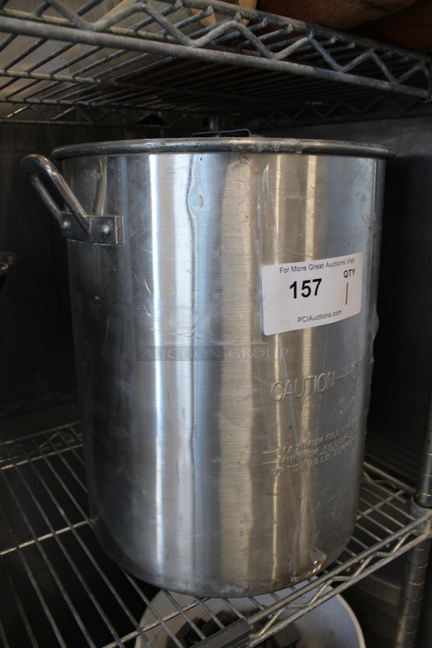 Metal Stock Pot w/ Lid. 15x13x16 - Image 2 of 3