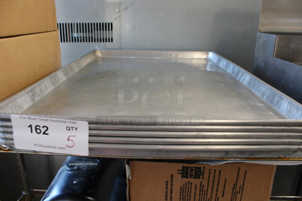 5 Metal Full Size Baking Pans. 18x26x1. 5 Times Your Bid!