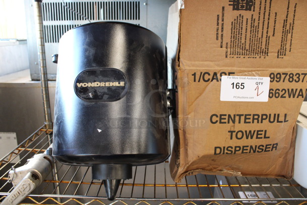 2 Vondrehle Poly Wall Mount Paper Towel Dispensers. 1 Is Brand New In Box. 10x10x16. 2 Times Your Bid! - Image 1 of 3