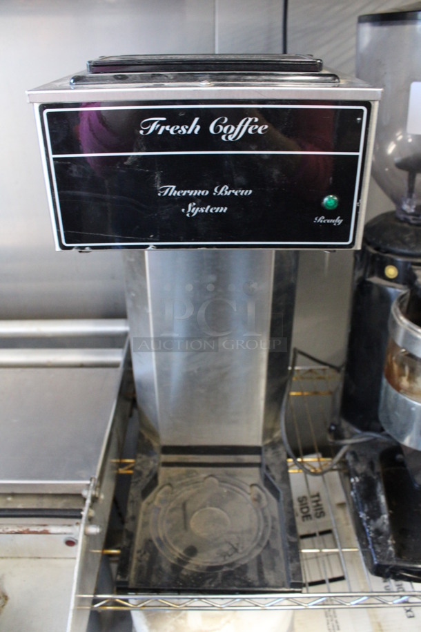 Newco Model AKLD Stainless Steel Commercial Countertop Coffee Machine. 120 Volts, 1 Phase. 9x17x21