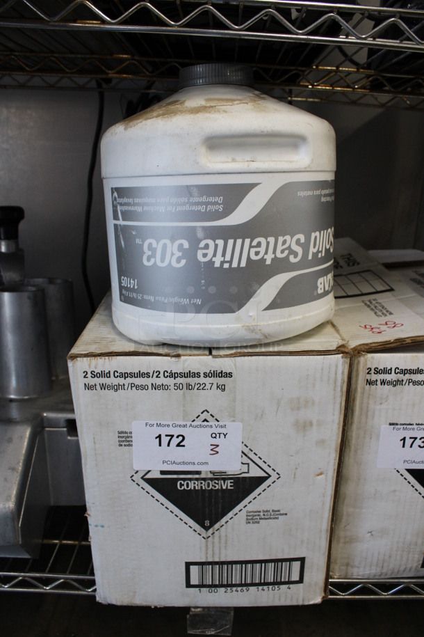 3 BRAND NEW IN BOX! Ecolab Solid Satellite Cleaner Containers. 9x9x9. 3 Times Your Bid! - Image 3 of 3