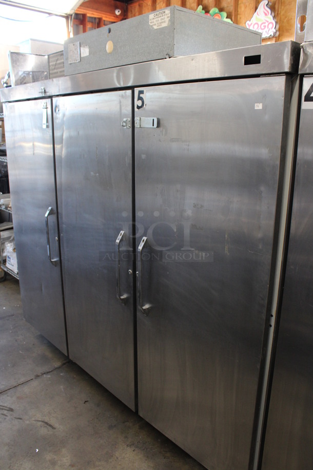 Hobart Model Q3-5 Stainless Steel Commercial 3 Door Reach In Cooler. 120/208-240 Volts, 1 Phase. 82.5x34x83 - Image 4 of 9